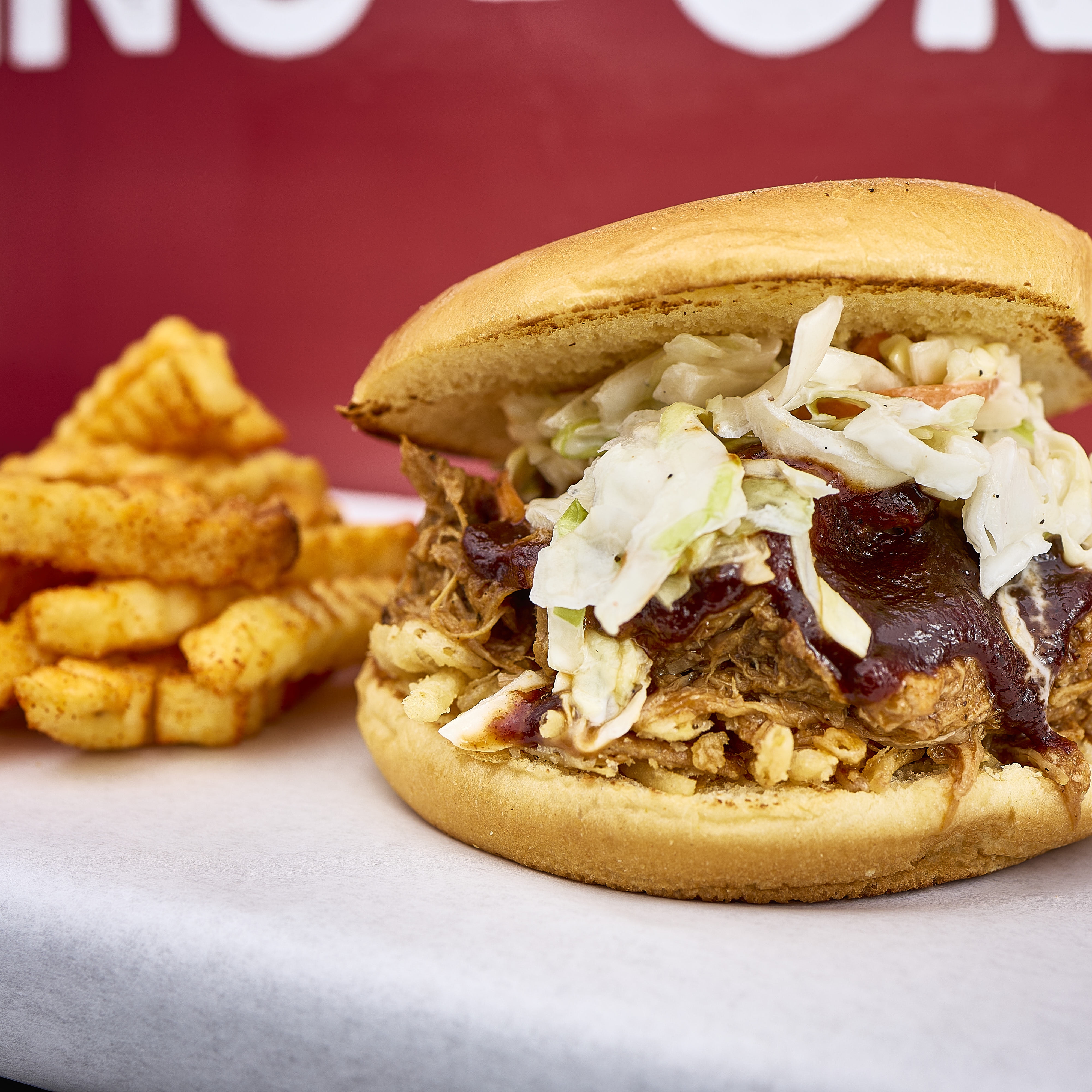 Smoked Pulled Pork Burger
